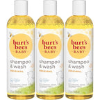 Burt's Bees Baby Shampoo & Wash, Tear Free Soap, Baby Care, Original,12 Ounce (Pack of 3)