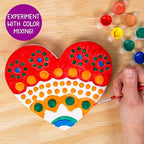 Creative Roots Mosaic Heart Stepping Stone, Includes 7-Inch Ceramic Stepping Stone & 6 Vibrant Paints, Mosaic Stepping Stone Kit, Paint Your Own, DIY Stepping Stone Kit for Kids Ages 8+