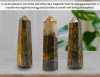 Amazing Gemstone Nellite Crystal Towers ~ Natural Healing Crystal Point Obelisk for Reiki Healing and Crystal Grid (3- Inch)