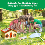 Kids Explorer Kit & Bug Catcher for Kids, Outdoor Toys with Large Portable Wooden Bug Habitat, Butterfly Net, Magnifier, Observation Cup, 15 Insect Cards for Toddler 3-8 Year Old Boy Gift