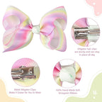 CÉLLOT 40 Pcs 4.5 Inch Hair Bows for Girls Clips Grosgrain Ribbon Boutique Hair Bow Alligator Clips For Girls Teens Toddlers Kids(Rainbow Colors)