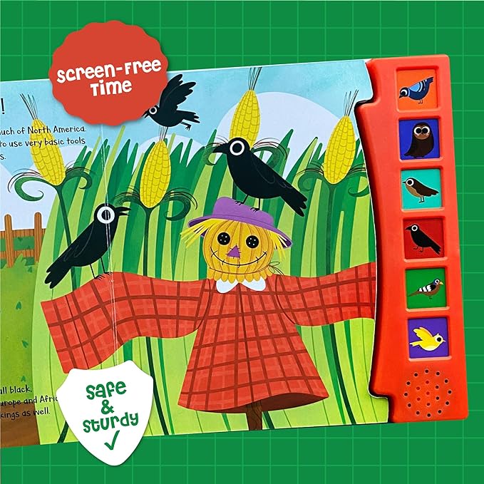 What A Noisy World - Nature's Chirpers - Sound Books for Toddlers - Musical Toys for Toddlers 3-5 - Musical Book for Preschoolers with 6 Different Sounds - Screen-Free Birthday Gifts