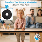 Premium 12ft Edge Protector for Baby, Odorless & Waterproof Edge Protector with 3M Adhesive Tape, Non-Toxic to Baby Proof Corners and Edges, Wall Corner Protector & Desk Edge Cushion Black