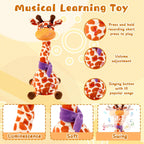 Dancing Giraffe Musical Toys Recording and Repeating Plush Baby Toys 6 to 12 Months Toys, Singing Talking Giraffe Baby Developmental Toy,Valentines Day Decor/Gift for Friend
