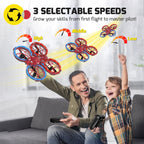 Spider Mini Drone for Kids with 3 Lighting Effects 2 Batteries, RC Helicopter with Altitude Hold, 360° Flips, Headless Mode, 3 Speed, Birthday Gifts Toys for Beginners 8-12 Boys Girls