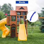 RedSwing Playground Accessories for Kids Outdoor, Playground Equipment Set for Backyard Playhouse, Swingset Attachments with Pirate Ship Wheel, Toy Telescope, Telephone and Safety Handles, Blue