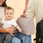 JuJuBe New Insulated Bottle Bag, Breastmilk Storage Bag for Baby Bottles, Insulated Waterproof Lunch Bag or Cooler Bag for Nursing, Milk, Food, Baby Formula, Snacks, Daycare, Taupe, Mother's Day Gift