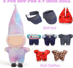 Doll Clothes for 17cm Dolls - Adorable 17cm/15cm Clothes Compatible with Accessories, 12 Pieces Fashion Dolls Outfits for Collecting, Keychains Pendants, Birthday Gift