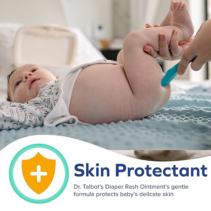 Dr. Talbot's Baby Diaper Rash Ointment - 1 oz - Zinc Oxide Skin Protectant with Peruvian Balsam - Treats and Prevents Rash