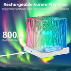 Northern Lights Projector, 16 Colors Rechargeable Aurora Light Projector & Mood Lighting Galaxy Lamp, Aurora Water Ripple Projector Light with Remote Control for Room Decorations,Cool Lights