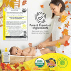 La Petite Creme French Premium Liniment Baby Lotion - Diaper Cream Alternative to Wet Wipes - Gentle Moisturizer & Skin Cleanser, USDA Certified Organic Ingredients - Newborn Essentials (8 oz)