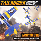 BEZGAR HQ089 RC Plane, Drones for Kids, 6-axis Gyro Remote Control Airplane, RC Helicopter, Easy Control for Beginners Toys with Colorful LED Navigation Lights