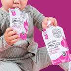 Serenity Kids 6+ Months Dairy-Free Smoothie Baby Food Pouch - USDA Organic - Grass Fed Collagen Protein - 3.5 Ounce BPA-Free Pouch - Beet & Carrot - 6 Count