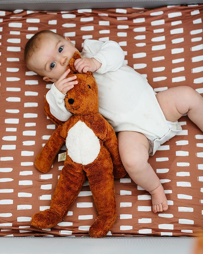 Pack and Play Sheets Fitted, Mini Crib Sheets for Graco Pack N Play Playard (38x26), Ultra Soft Organic Cotton Blend, Safe & Snug Playpen Mattress Sheet for Baby Boys & Girls, Safari Adventure, 2-Pack