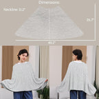 Nursing Cover for Breastfeeding, 360°Full Coverage Nursing Poncho, Rayon Soft & Breathable Breastfeeding Cover up (Smooth Rayon, Knit Grey)