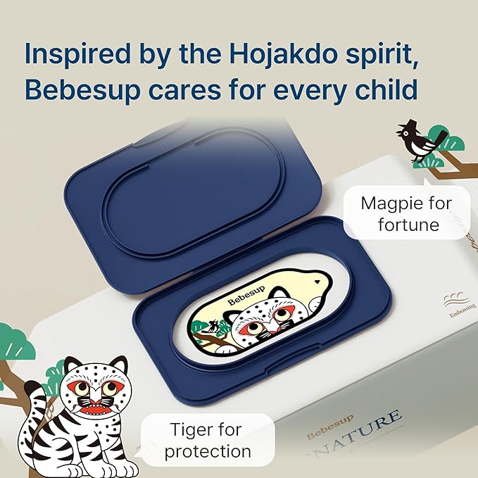 BEBESUP- Korea’s Four Palaces Edition - Hypoallergenic Water-based Unscented Alcohol-Free Ultra-Thick Super Seed Extracts Organic Plant-Based -Top 560 Count (8 Packs)