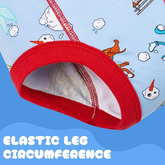 BIG ELEPHANT 10-Packs Training Underwear Absorbent Toddler Potty Trained Pants for Boys and Girls, 12 Months - 9 Years