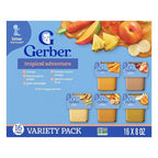 Gerber Stage 2 Baby Food, Tropical Adventure Puree Tubs, No Added Colors or Flavors, Baby Puree, Variety 32-Pack