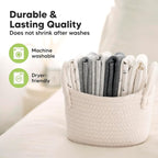 Organic Burp Cloths Baby Boy, Girl - 6-Pack Large Cotton Burping Cloths for Babies, Spit Up Rags, Super Absorbent, Ultra Soft Newborn Rag, Gender Neutral, Machine Washable, Durable (Nordic)