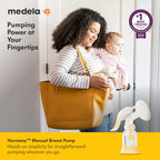 Medela Harmony Manual Breast Pump, Compact Swiss Design with PersonalFit Flex Shields and Medela's 2-Phase Expression Technology