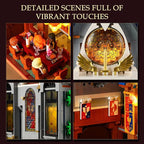 Medieval Castle Banquet Hall Lighting Building Bricks Set - Middle Ages City Town Modular Collection Display Kit with Minifigures 3232 Pcs for Adults & Teens