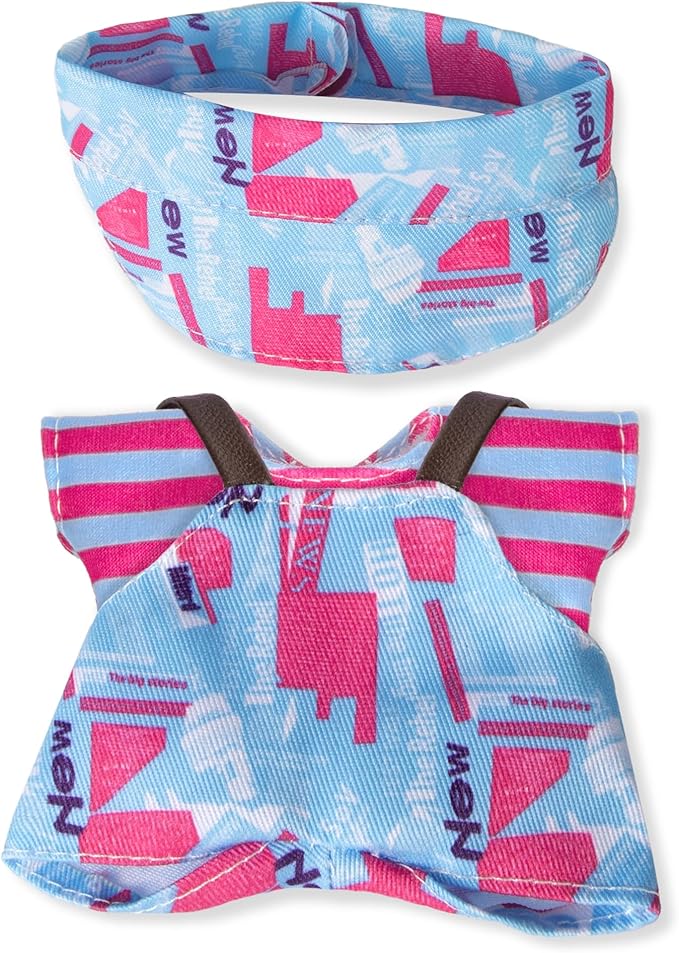 Clothes for 6.7in/17cm Doll, Set of 4 Cute Doll Accessories Includes Doll Hat+T-Shirt+Bib Pants+Shoes Set Premium Fashion Outfit for Collectors Unique Gift (Style D2)