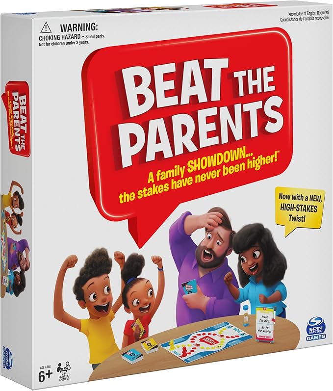 Spin Master Games Beat The Parents Classic Family Trivia Game, Kids vs Parents for Ages 6 and up