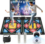 Dance Mat, Electronic Dance Mat for TV with HD Camera, Wireless Double User Dance Mat with Game Controller, Non-Slip Dance Pad for Kids Adults, Christmas Birthday Gifts for Girls Boys