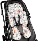 2 in 1 Infant Car Seat Insert, Car Seat Head Support Baby Girls Boys, Soft Newborn Carseat Insert Cushion, Perfect for Carseats, Strollers, Swings (Gray Animals)