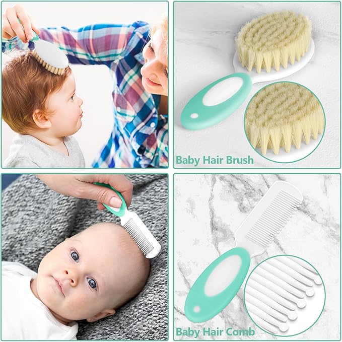 Baby Healthcare and Grooming Kit for Newborn Kids, 31PCS Upgraded Safety Baby Care Kit, Newborn Nursery Health Care Set, Baby Care Products (Green)