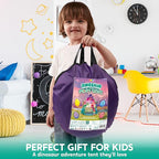 JOYIN Dinosaur Play Tent for Kids, Pop Up Play Tent for Boys & Girls, Kids Indoor Outdoor Dinosaur Playhouse Tent Set for Toddlers Birthday