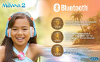 eKids Moana Bluetooth Headphones for Kids, Wireless Headphones with Microphone Includes Aux Cord, Kids Earphones for School, Home, or Travel