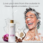 RAW SUGAR Simply Body Wash, Beach Rose + Coconut Milk + Shea (25 Fl Oz, Pack of 1) Sensitive Skin Bath Soap, Formulated without Sulfates & Parabens