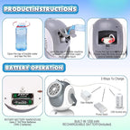 Big Bubble Machine - Automatic Bubbles Blower for Kids, Toddlers - 360° Oscillation & 75° Adjustment, Bubble Toys with LED Light - Gifts for Boys, Girls, Easter, Outdoor, Birthday, Party Use