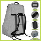 Padded Car Seat Travel Bag for Airplane, Heavy Duty Backpack for Air Travel, Water-Resistant Carrier with Shoulder Strap, Fits Most Car Seats (Grey)