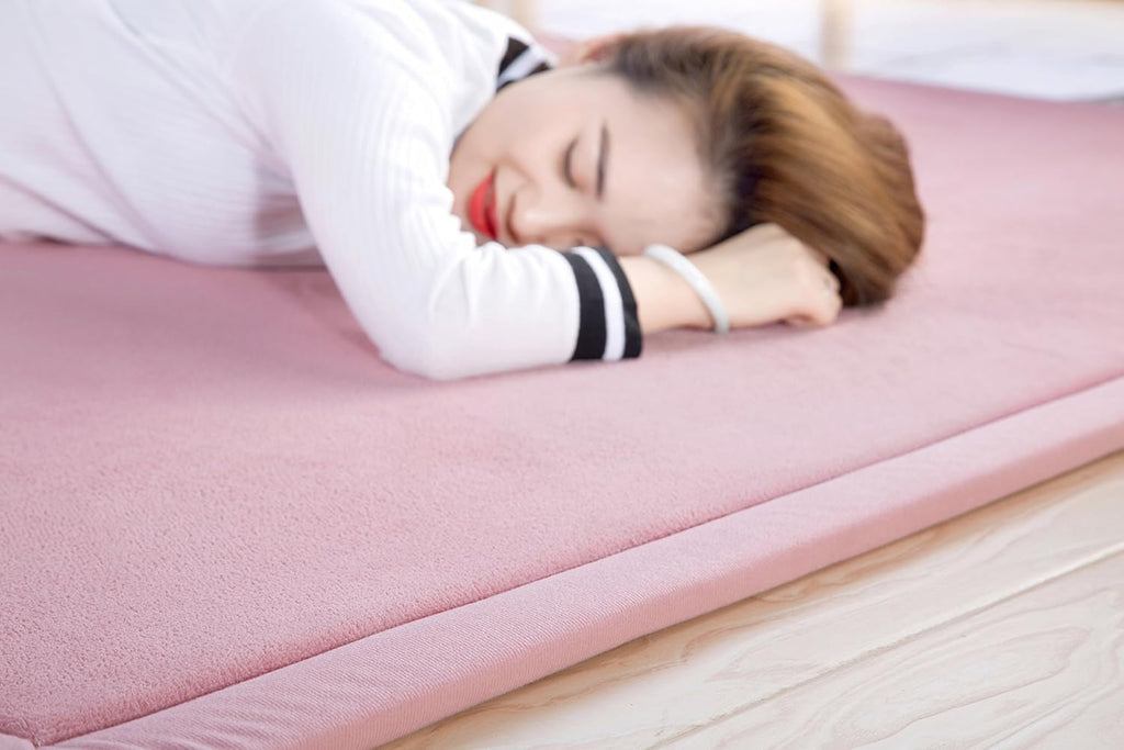 Stylish Coral Velvet Mat, V-mix Handmade weaving Plush Foam Play Crawling mat for Baby, Toddler, and Children Play Mat, Yoga Mat, Exercise Mat-Cushy- Soft & Thick Hypoallergenic, Non-toxic, Reversible