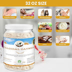 Dirty Treasures Colloidal Oatmeal Bath | Eczema & Itchy Skin Relief | Baby-Safe, 100% Natural, Fragrance-Free | 2 lb (32oz)