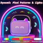 Mini Karaoke Machine Toys Gifts,Kids Portable MP3 Player with 2 Wireless Microphone and LED,Christmas Birthday Gifts for Girls Boys 3 4 5 6 7 8+ Year Old (Purple)