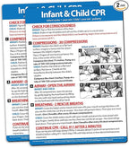 Safety Magnets by ZOCO – Infant and Child CPR Magnet (2-Pack) – 5"x7" Emergency First Aid Guide with Step-by-Step Instructions – CPR Reference for Homes, Daycares, Schools, and Parents