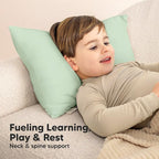 Toddler Pillow with Pillowcase - 13x18 My Little Cuddly Pillow, Viscose Derived From Bamboo Nursery Toddler Pillows for Sleeping,Kids Pillow,Small Travel Pillows,Mini Toddler Bed Pillow (Sage)