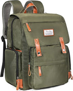 Frank Mully Diaper Bag Backpack Large Multifunction Travel Baby Bag for Mom Dad Army Green
