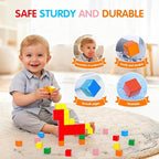 42PCS Magnetic Blocks, Montessori Toys Magnet Cubes, STEM Educational Sensory Magnetic Building Blocks for Todders Birthday Gifts