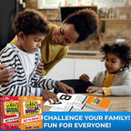 Board Games for Kids 8-12 and Family - Set of 4 Who Knows It Better? - 2000+ Questions Across Biology, Culture, STEM and Math - Educational Trivia Cards for Learning and Game Night