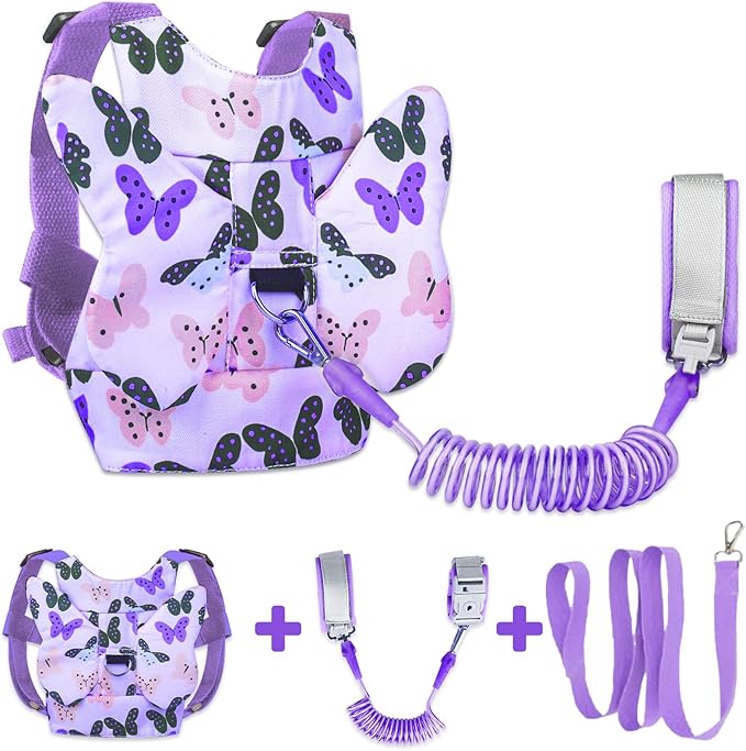 Toddler Harness with Anti Lost Wrist Link - Baby Safety Leash for Kids for Travel for Crowded Parks, Airports
