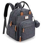 RUVALINO Diaper Bag Backpack-Expandable Baby Bag with up to 50% Capacity -Baby Essentials Bag with Changing Pad Insulated Bottle Holders & Pacifier Case, Waterproof, Dark Gray XL