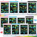 Tinlade 12 Pack LCD Writing Drawing Tablets 8.5 Inch Bulk Colorful Doodle Board Erasable Electronic Painting Drawing Pads Learning Toy Gifts for Kids Boys Girls(Pink, Blue, White, Black)