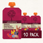 Pumpkin Tree Peter Rabbit Organics, Organic Raspberry, Banana and Blueberry 100% Pure Fruit Snack, 4 oz. Squeeze Pouches (Pack of 10)