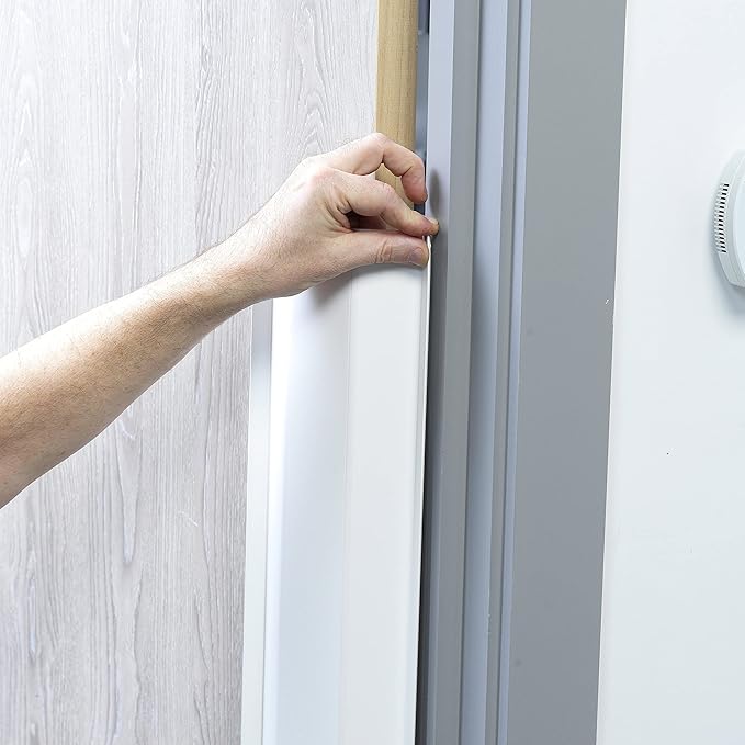 Cardea Child Safety Door Finger Pinch Guard Hinge Protector for The Front of The Door – White (5 Pack)