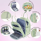 iniuniu Diaper Bag Backpack, 4 in 1 kit Large Unisex Baby Bags for Boys Girls, Waterproof Travel Back Pack with Diaper Pouch