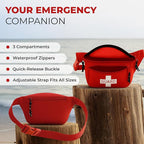 Ever Ready First Aid, Fanny Pack/Hip Pack, Fully Stocked First Aid Kit with Adult & Infant CPR Combo Masks with Beaty